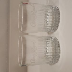 Crown royal toddy old fashioned glass, rocks glass, lowball glasses set